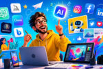AI illustration tools for unique blog and social visuals