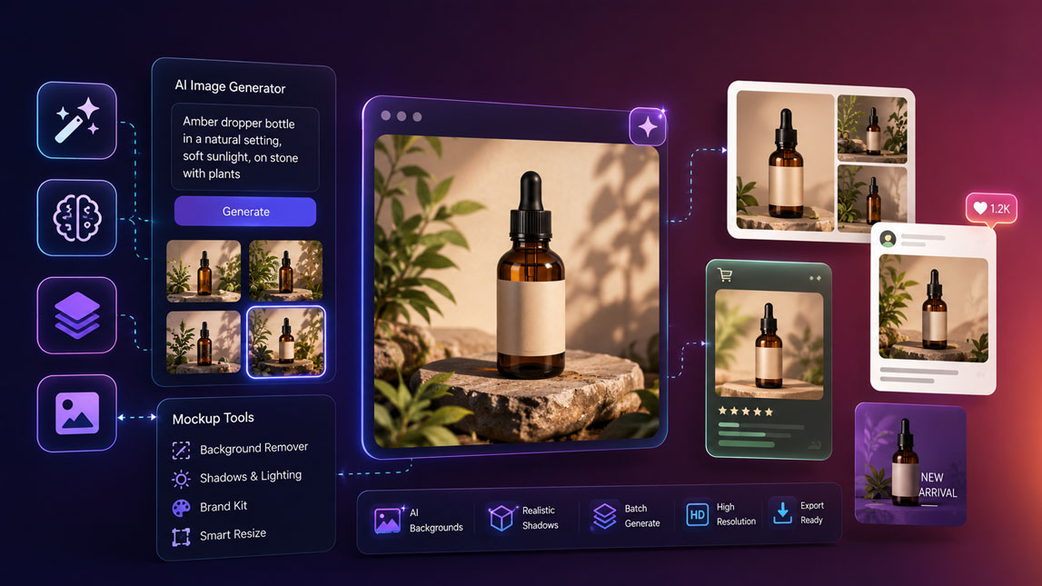 AI tools for product mockups and ecommerce visuals